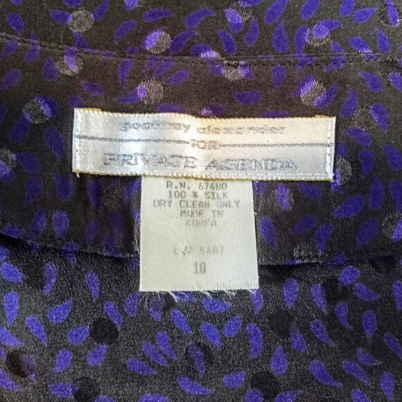 Geoffrey Alexander for Private Agenda Silk Long Sleeve Blouse - Picture 5 of 5